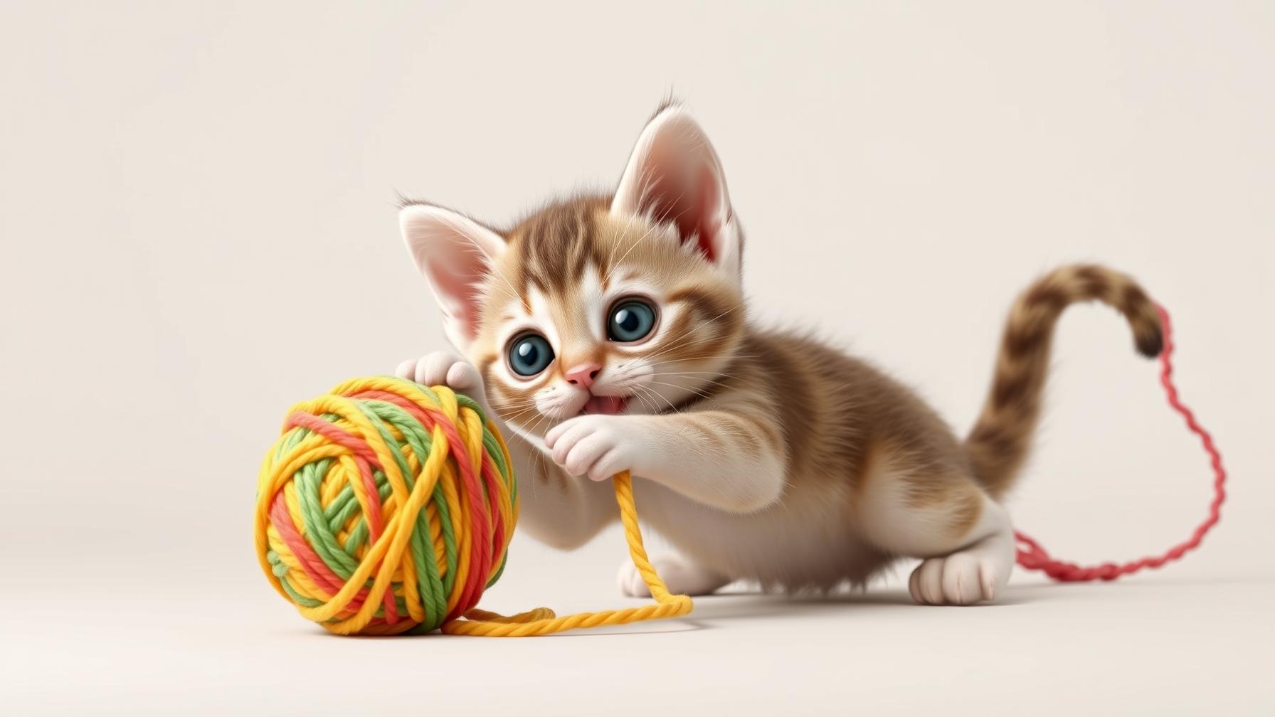 Two kittens playing together